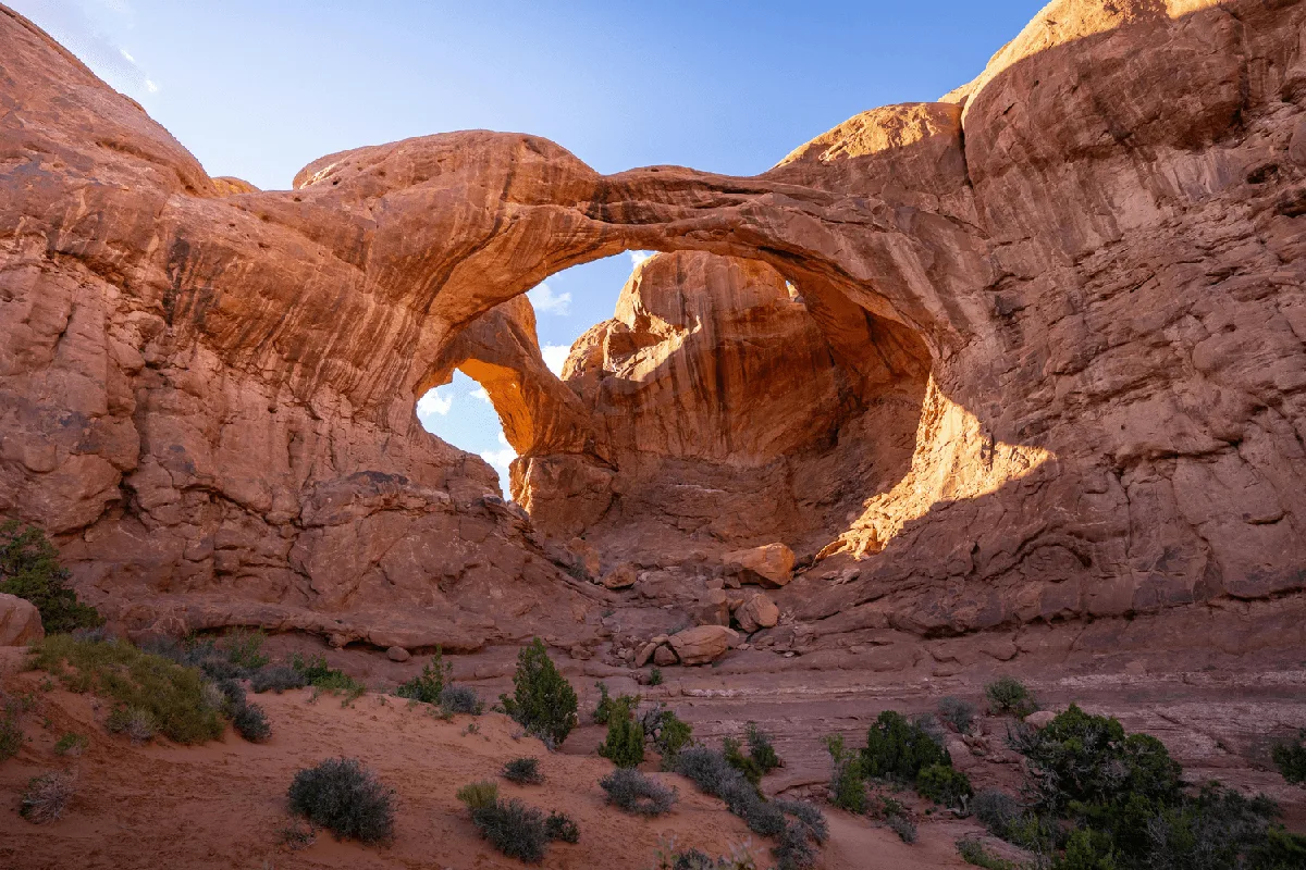 Sandstone arches in Southern Utah
