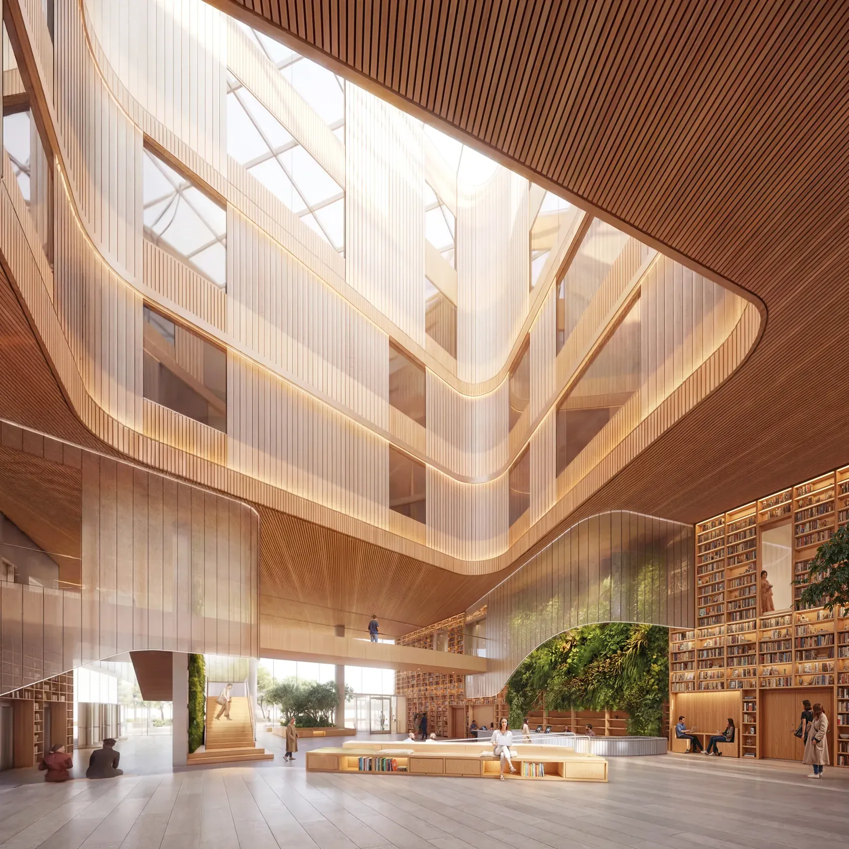 Architectural rendering: Entry hall