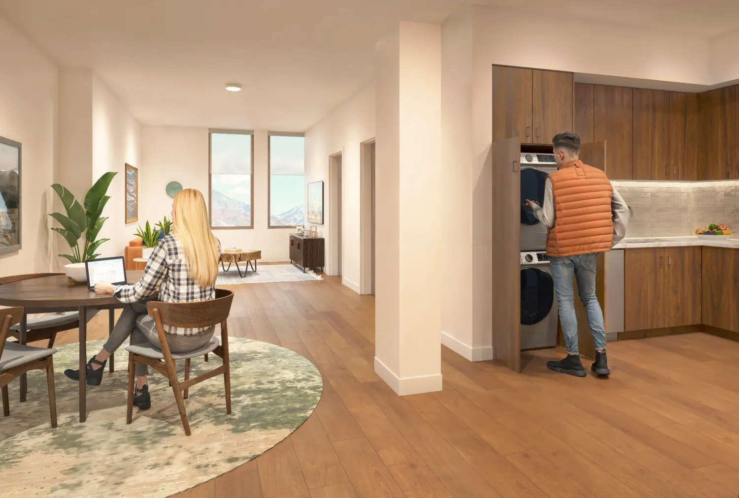 Architectural rendering of the apartment