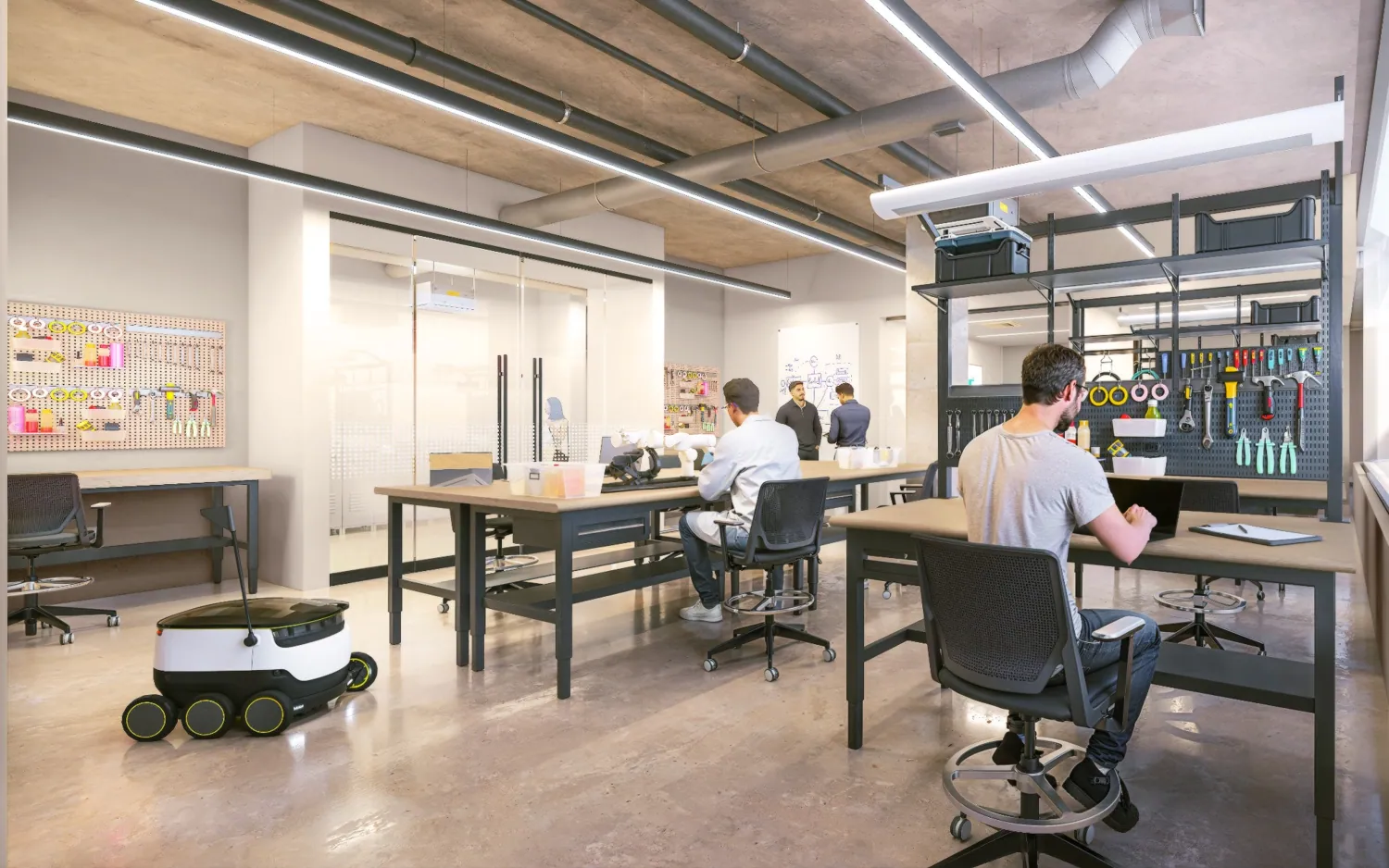 Architectural rendering of the impact lab