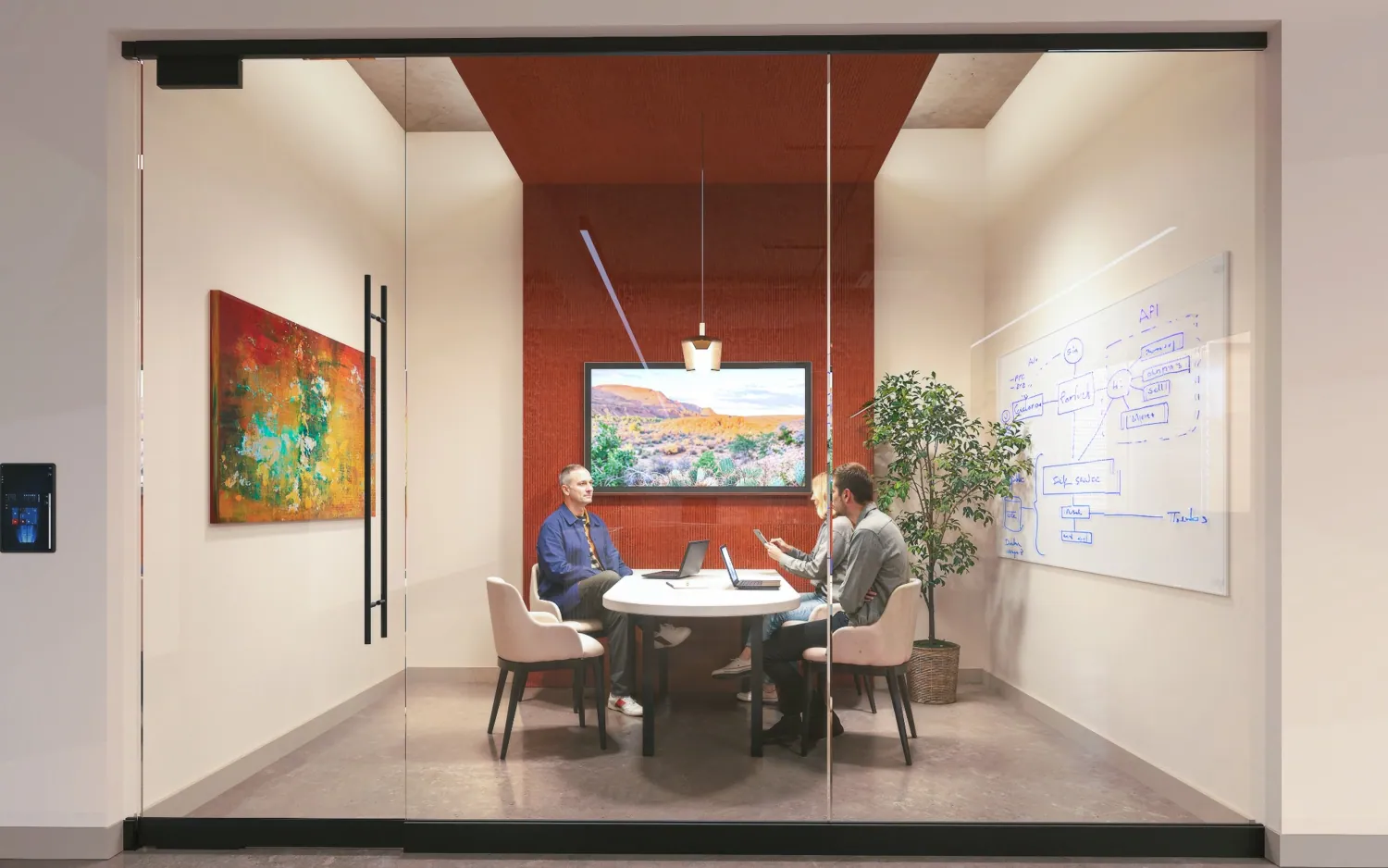 Architectural rendering of the meeting space detail