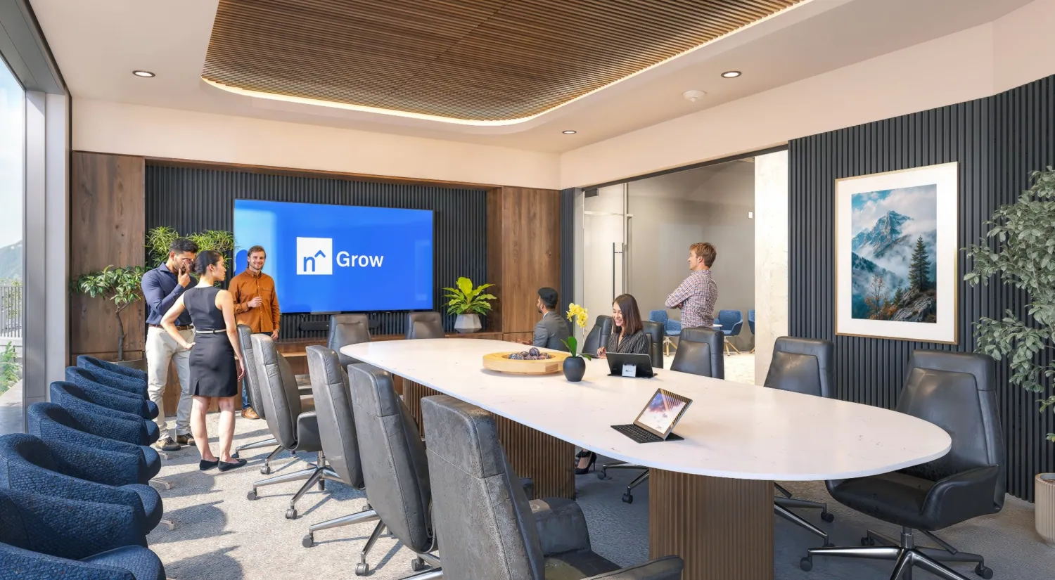 Architectural rendering of the boardroom