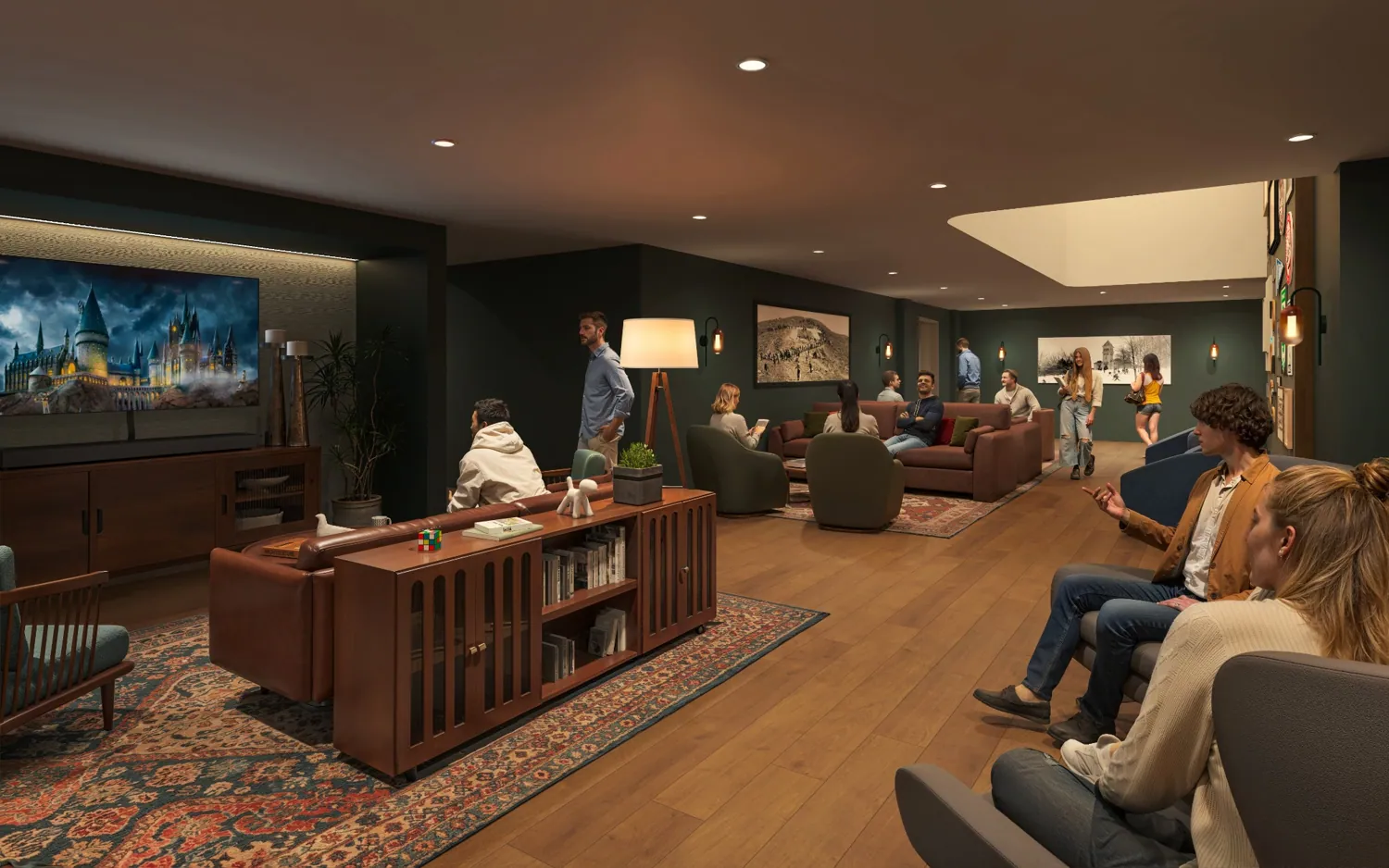 Architectural rendering of the residential entry